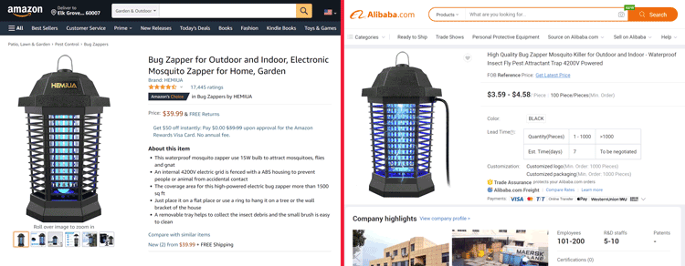 Amazon Alibaba side-by-side
